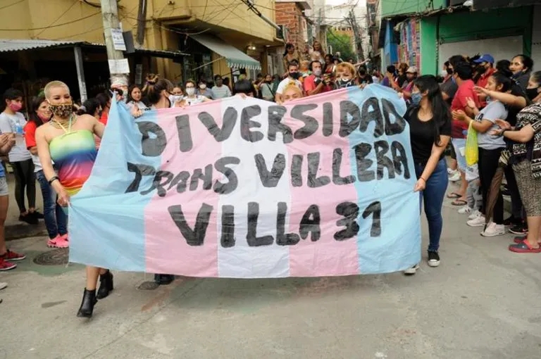 Se realizó la quinta Marcha del Orgullo Trans Villero Plurinacional en el Barrio Mugica