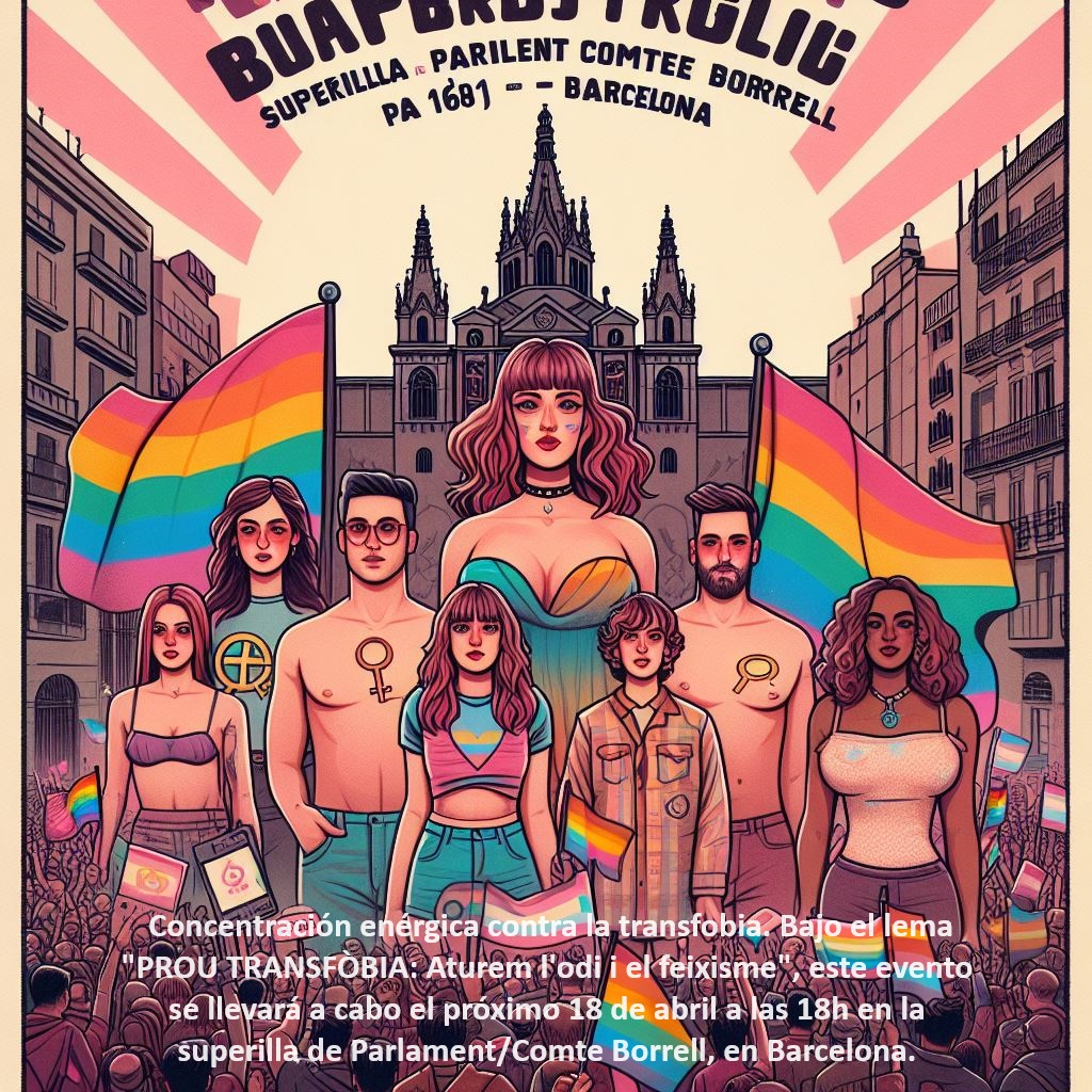 Convocatoria de Concentración contra la Transfobia en Barcelona el 18 de abril